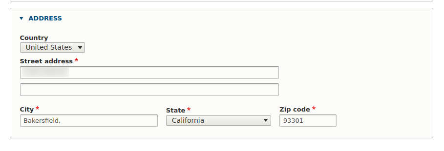Address module on Drupal