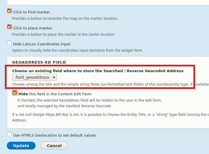 Set geoaddress for Geofield